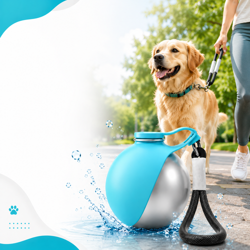 Dispensador de Agua 2-en-1 para Perros