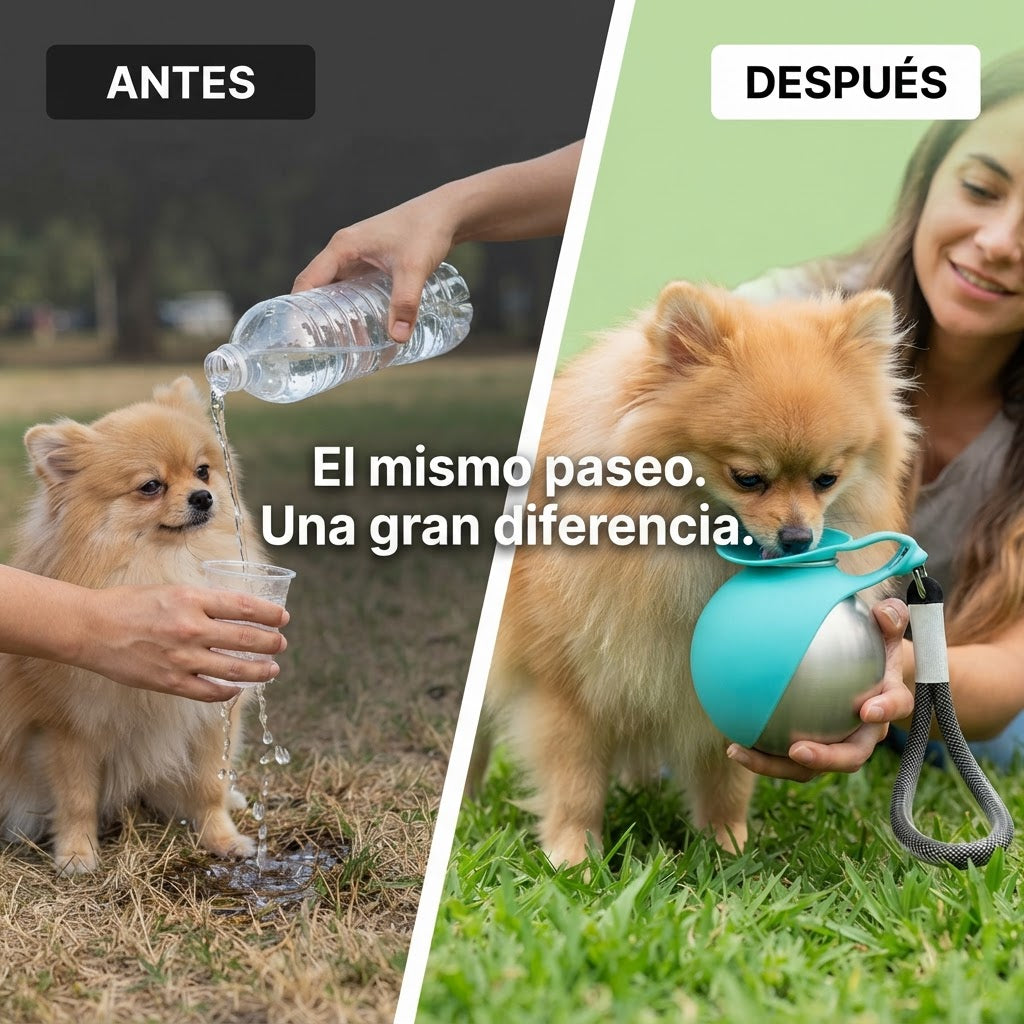Dispensador de Agua 2-en-1 para Perros